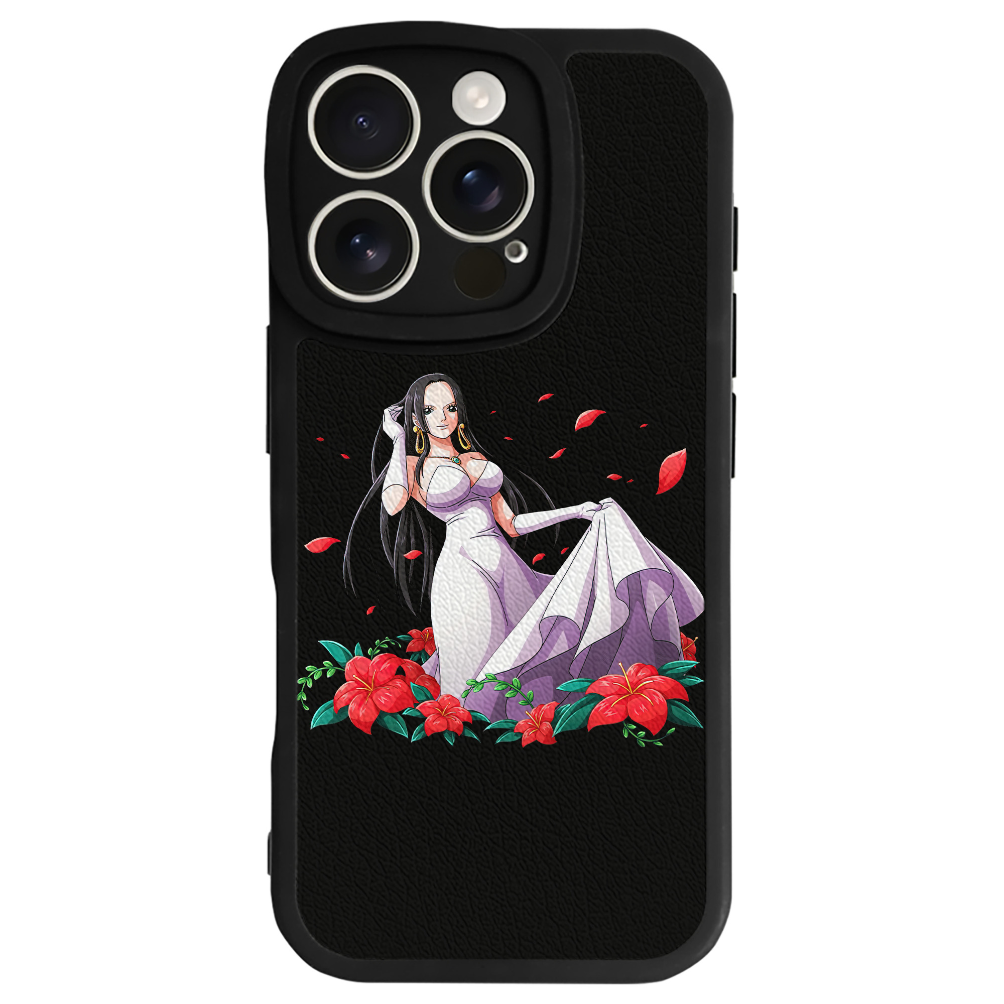 （画像用） ワンピース ボア・ハンコック ONE PIECE Boa·Hancock 【iPhone 16シリーズ対応】シリコンスマホケース（レザー調） 材質：シリコン